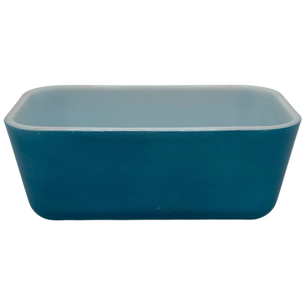 Pyrex 15 Turquoise Teal Aqua Blue Loaf Pan Dish Ovenware